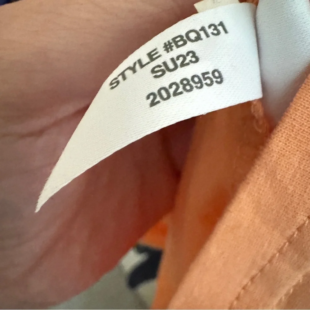 NWT J.Crew Peach Puff Sleeve Top with Tie Back Size M
